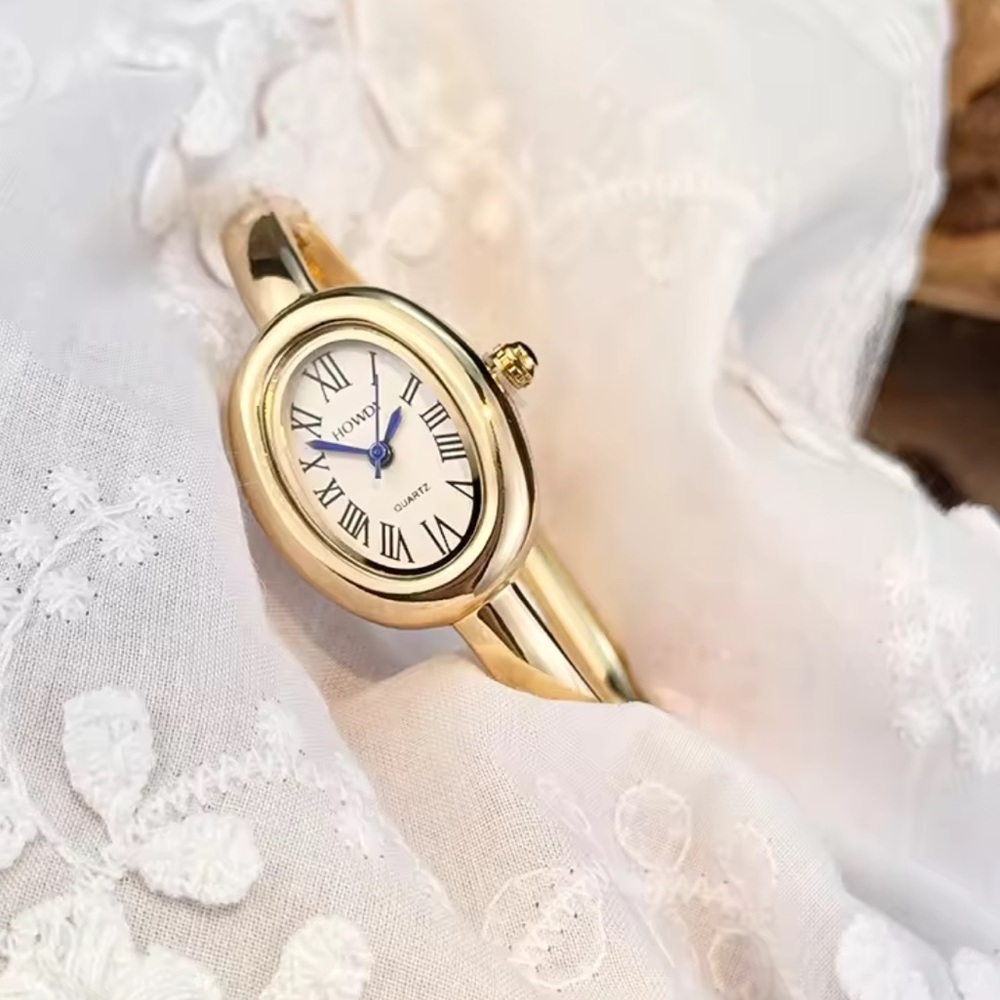 Baignoire Vintage Gold&Silver Oval Bracelet Watch Set - Picture 17 of 17